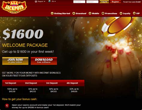 All jackpots casino bonus