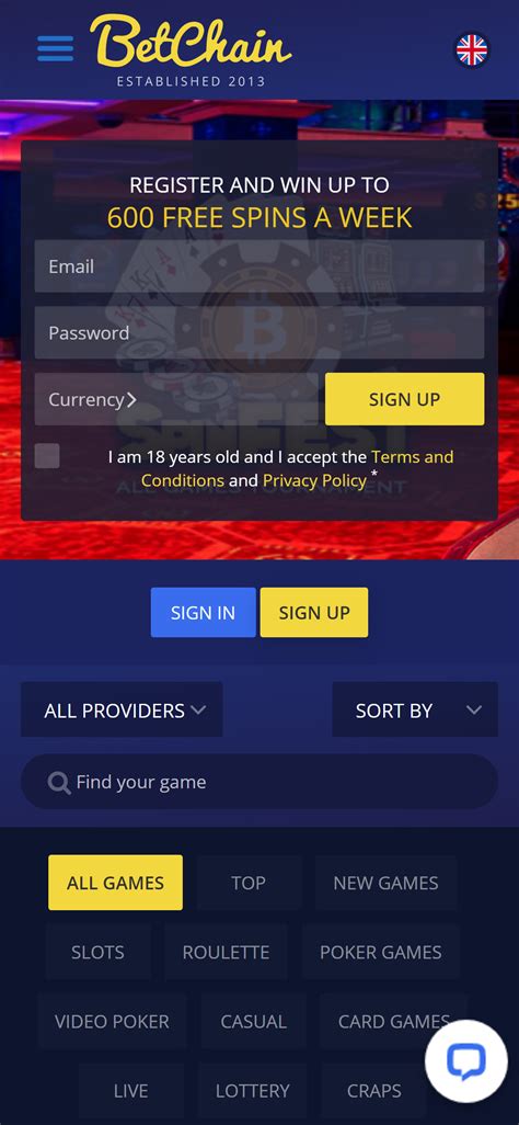 Betchain casino login