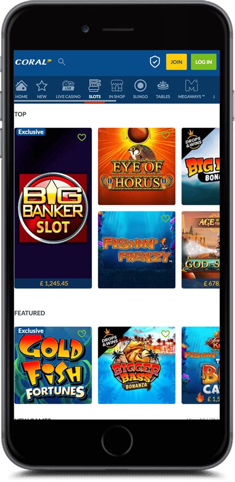 Coral casino mobile app